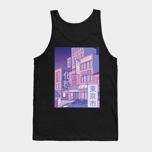 Japanese Street Shops Tank Top by LAPublicTees